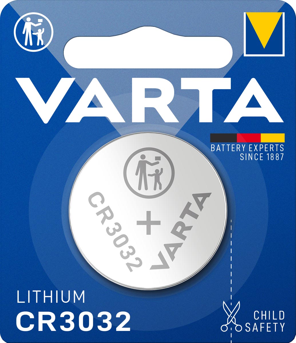 Varta knoopcel Lithium CR3032, blister van 1 stuk