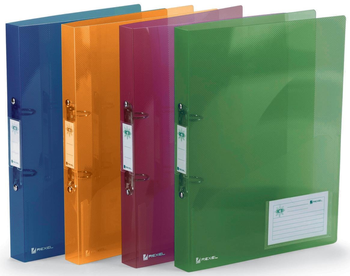 Rexel ringmap Ice geassorteerde kleuren: blauw, oranje, paars en groen afbeelding