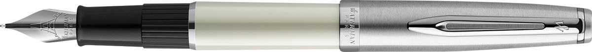 Waterman vulpen Embleme Ivory Chrome Trim met medium punt Waterman vulpen Embleme Ivory Chrome Trim met medium punt