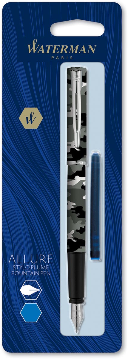 Waterman vulpen Allure camouflage fijne punt, op blister