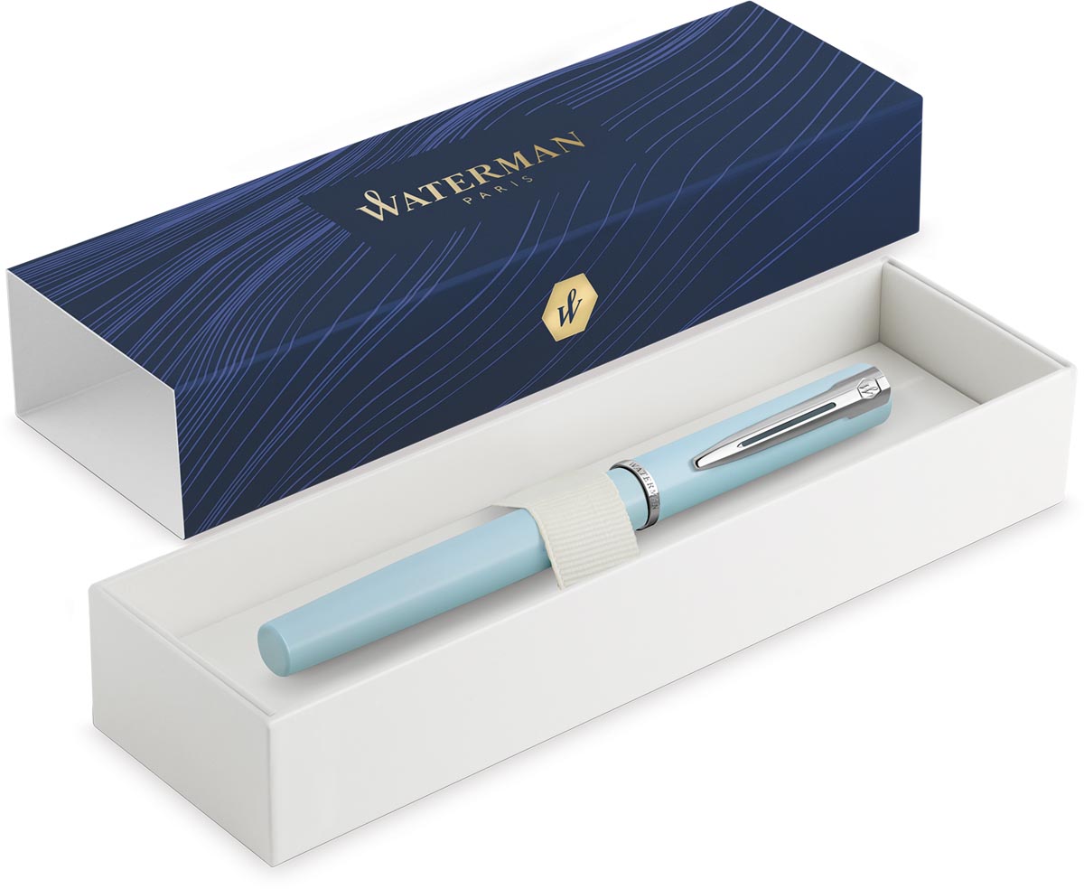 Waterman vulpen Allure, fijne punt, giftbox, pastelblauw Waterman vulpen Allure, fijne punt, giftbox, pastelblauw