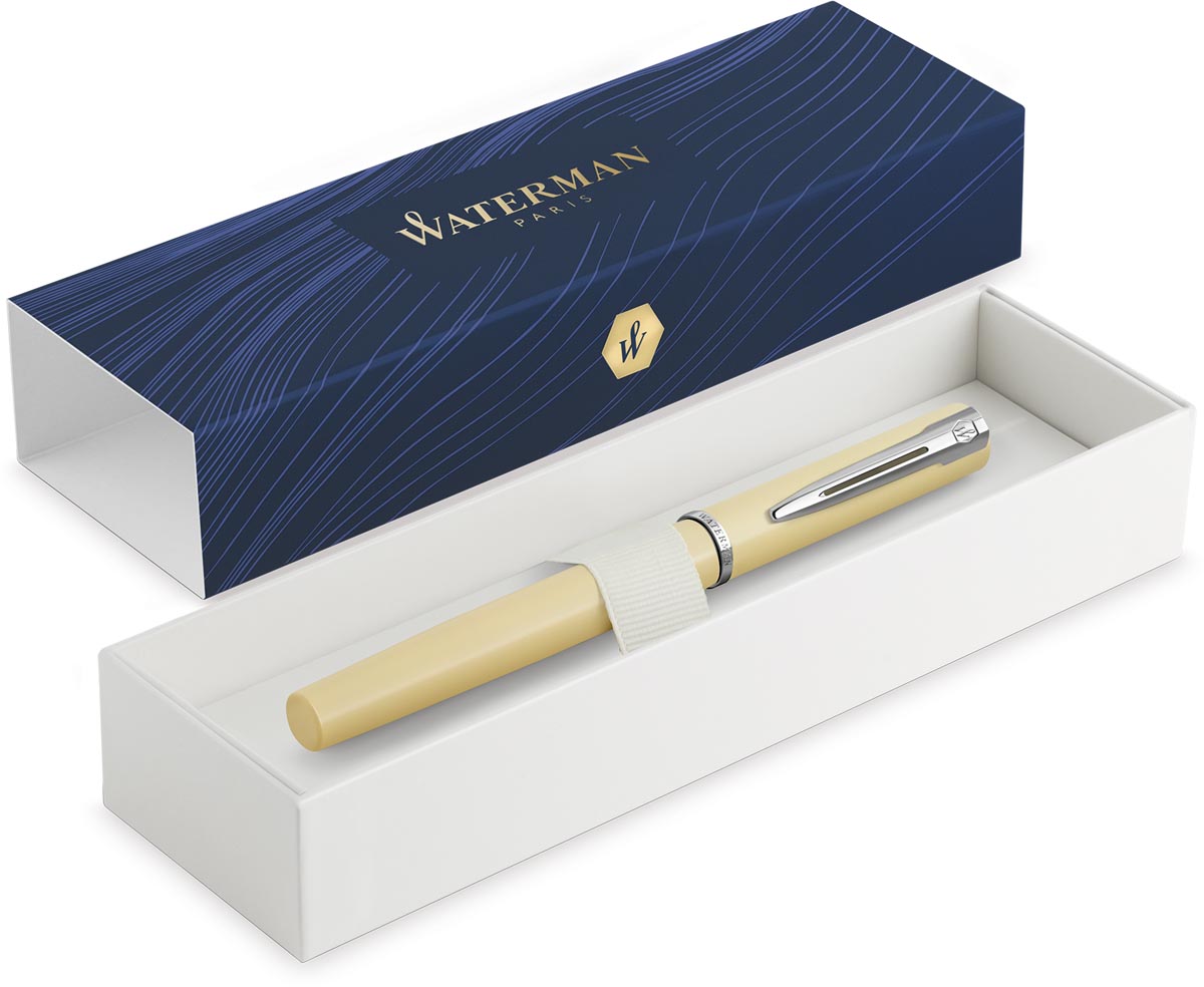 Waterman vulpen Allure, fijne punt, giftbox, pastelgeel Waterman vulpen Allure, fijne punt, giftbox, pastelgeel