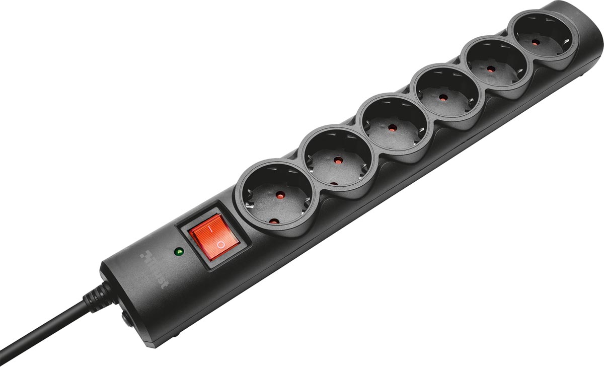 Trust Surge Guard, overspanningsbeveiliging met 6 aansluitingen afbeelding