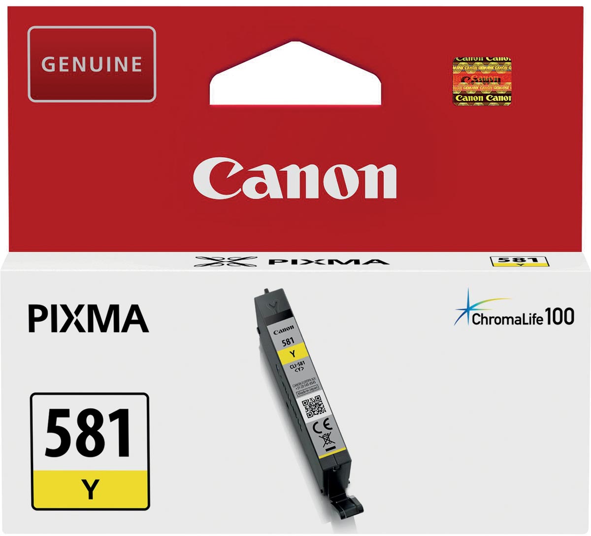 Canon inktcartridge CLI-581Y, 99 foto&apos;s, OEM 2105C001, geel afbeelding