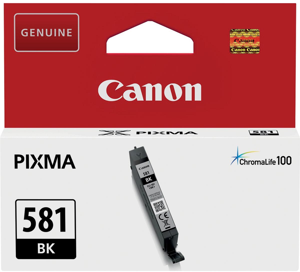 Canon inktcartridge CLI-581BK, 200 foto&apos;s, OEM 2106C001, zwart afbeelding
