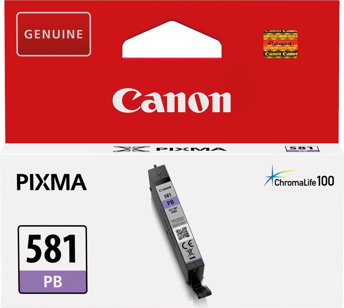 Canon inktcartridge CLI-581PB, 241 foto&apos;s, OEM 2107C001, photo blue