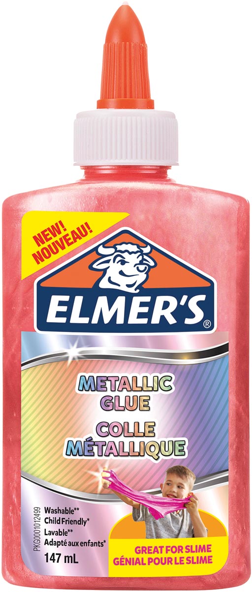 Elmer's metallic lijm, flacon van 147ml, roze Elmer's metallic lijm, flacon van 147ml, roze