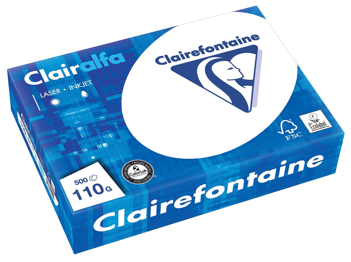 Clairefontaine Clairalfa presentatiepapier A4, 110 g, pak van 500 vel afbeelding