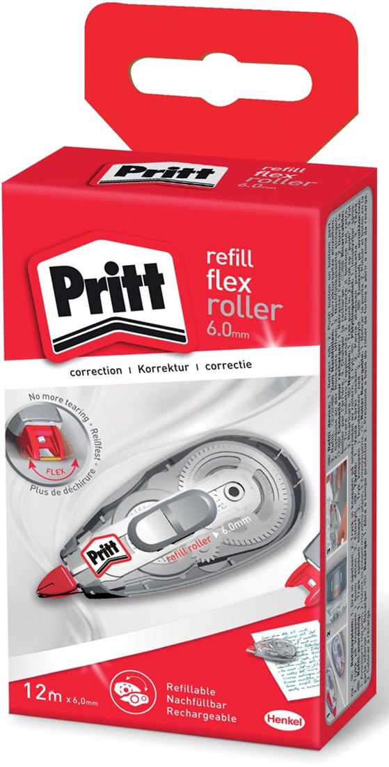 Lot De 5 Recharges De Ruban Correcteur Pritt Flex – Pointe Flexible, Application Recto-Verso – 12m X 4.2mm - 2
