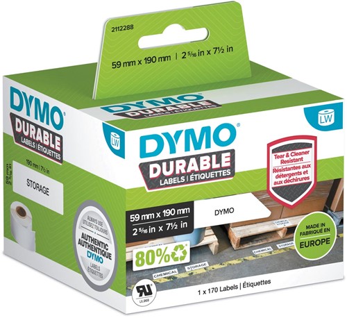 Dymo duurzame etiketten LabelWriter ft 104 x 159 mm, 200 etiketten