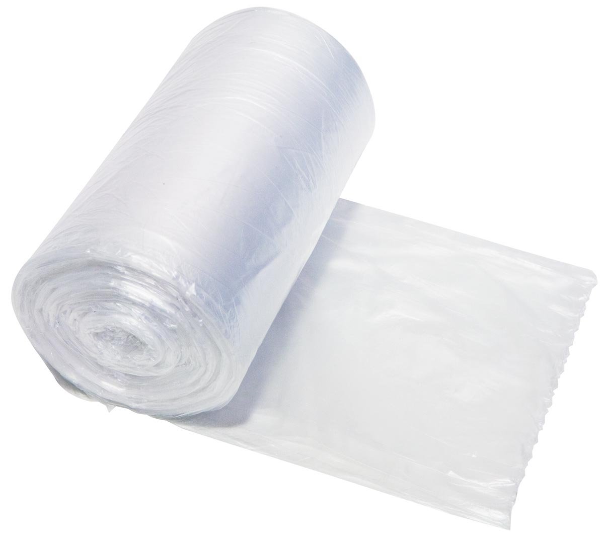 Vuilniszak HDPE, 0,16 micron, ft 39 x 49 cm, 10 l, transparant, rol van 50 stuks afbeelding