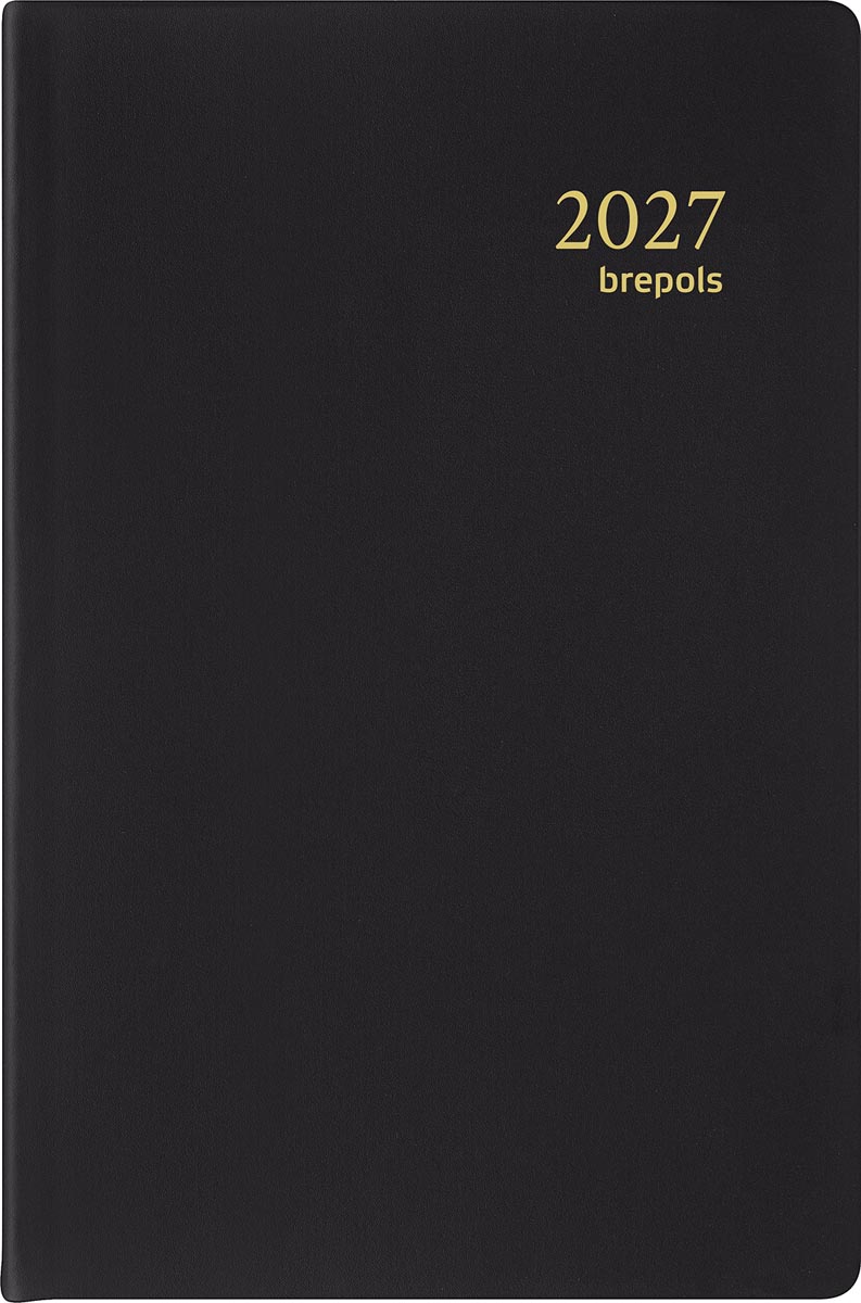 Brepols agenda Delta Seta 6-talig, zwart, 2027