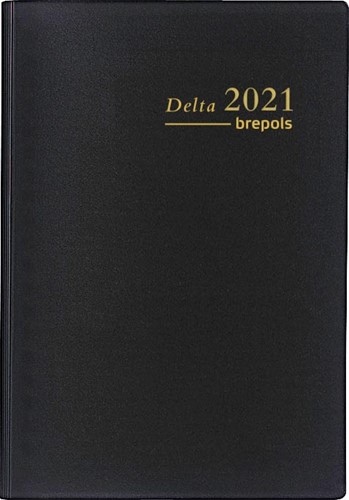 Brepols agenda Delta Seta 6 langues, noir, 2027-3