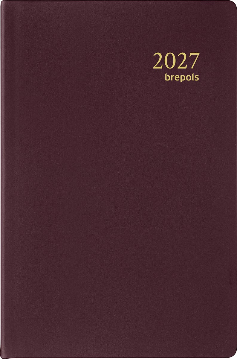 Brepols agenda Delta Seta 6-talig, bordeaux, 2027
