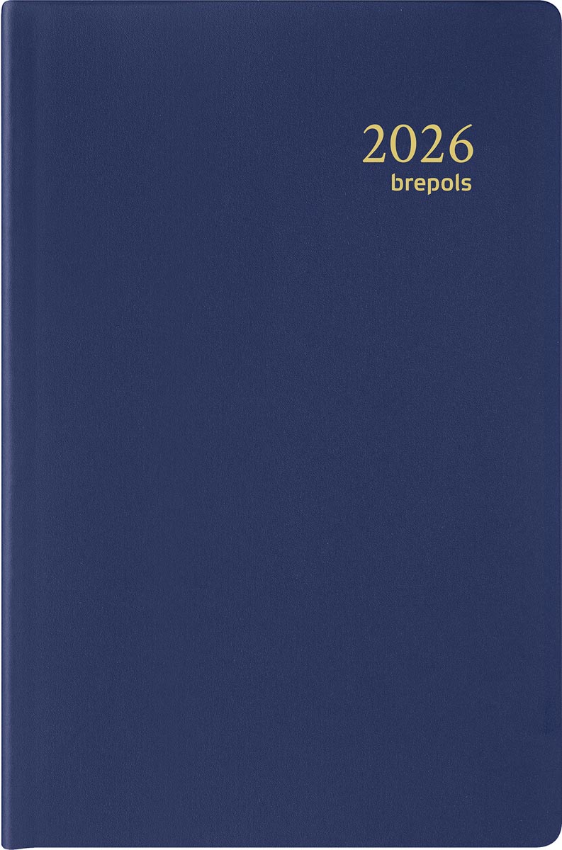 Brepols agenda Delta Seta 6-talig, blauw, 2026