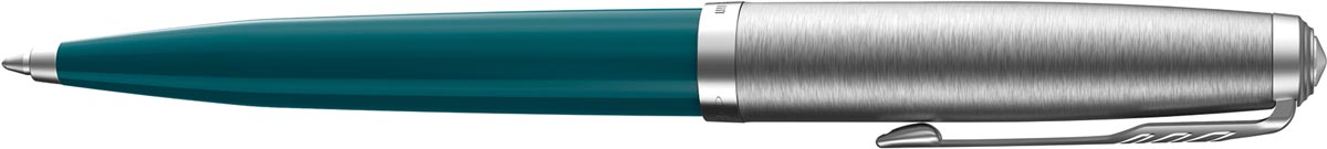 Parker 51 balpen Teal Blue CT, zwarte inkt