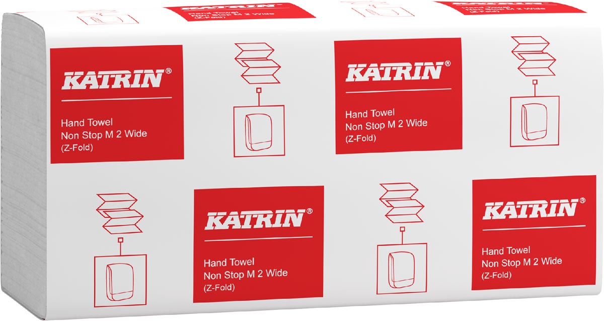 Katrin papieren handdoek Z-vouw 61570, pak van 25 x 160 vel afbeelding