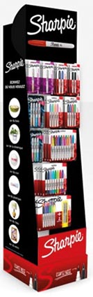 Sharpie permanente marker, display van 132 blisters in metallic, pastel en standaardkleuren Sharpie permanente marker, display van 132 blisters in metallic, pastel en standaardkleuren