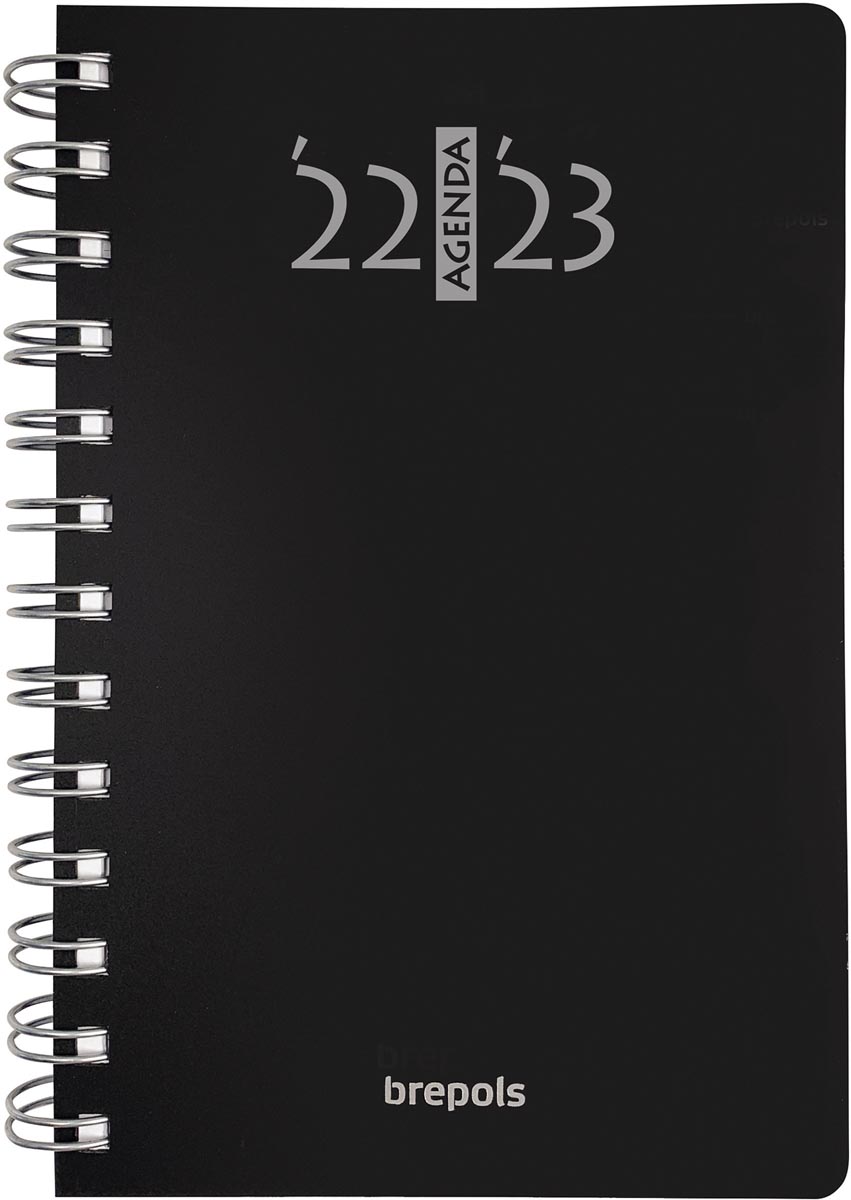 Brepols schoolagenda Wire-O, zwart, 2022-2023 Brepols schoolagenda Wire-O, zwart, 2022-2023