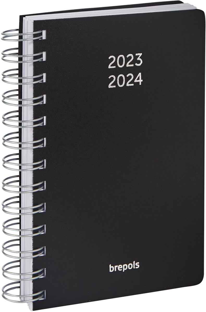 Brepols schoolagenda Wire-O, zwart, 2023-2024 Brepols schoolagenda Wire-O, zwart, 2023-2024