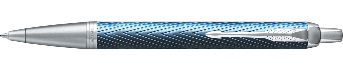 Parker IM Premium balpen, medium, in giftbox, Blue (blauw/zilver)