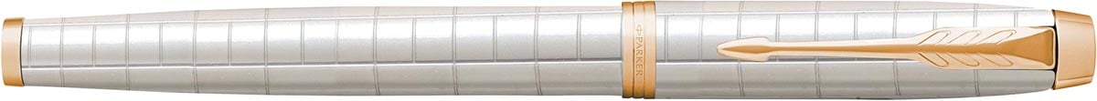 Parker IM Premium roller, fijn, in giftbox, Pearl (wit/goud) afbeelding
