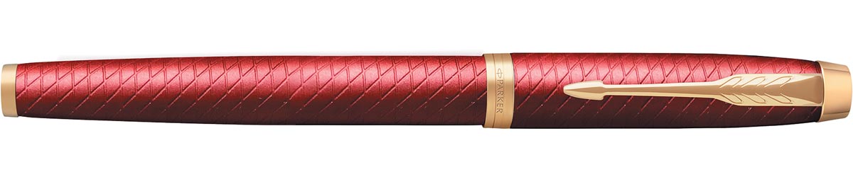 Parker IM Premium vulpen, fijn, in giftbox, deep red (rood/goud)