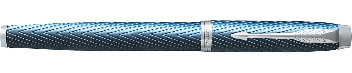 Parker IM Premium vulpen, fijn, in giftbox, blue (blauw/zilver)