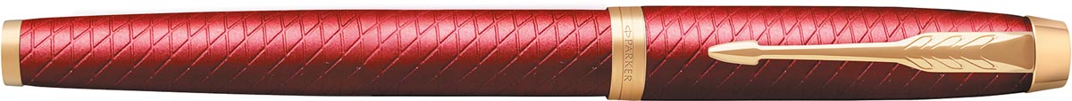 Parker IM Premium vulpen, medium, in giftbox, deep red (rood/goud) Parker IM Premium vulpen, medium, in giftbox, deep red (rood/goud)