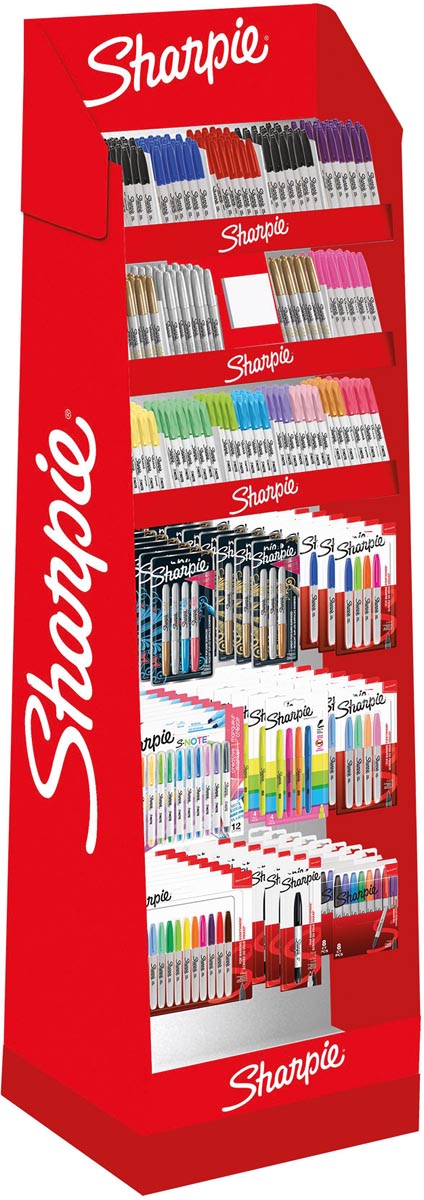 Sharpie permanente marker Boutique, display met 408 stuks in geassorteerde kleuren Sharpie permanente marker Boutique, display met 408 stuks in geassorteerde kleuren