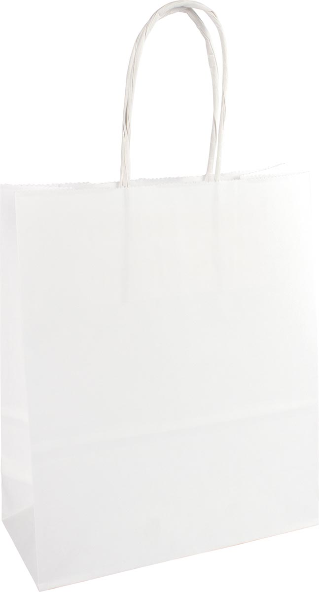 Papieren zak, ft 32 x 12 x 41 cm, wit Papieren zak, ft 32 x 12 x 41 cm, wit