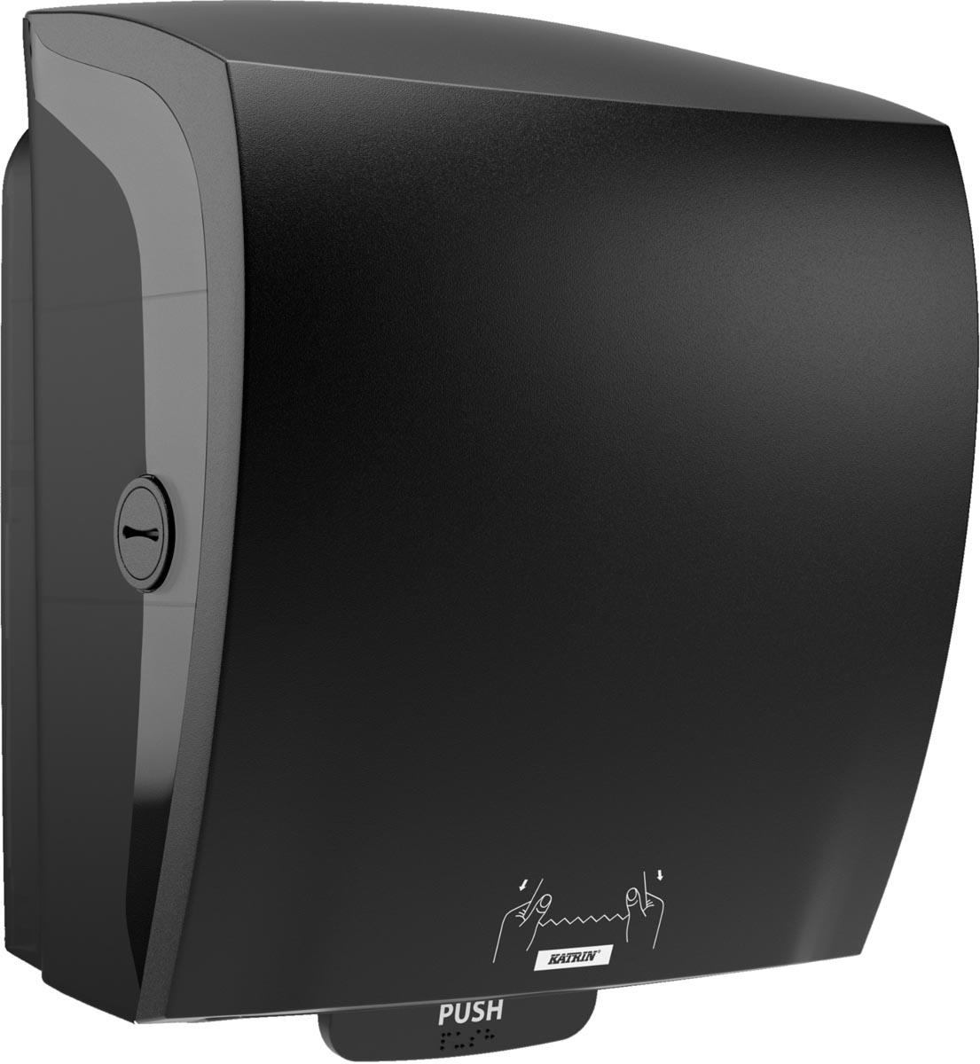Katrin handdoekroldispenser 82070, zwart afbeelding