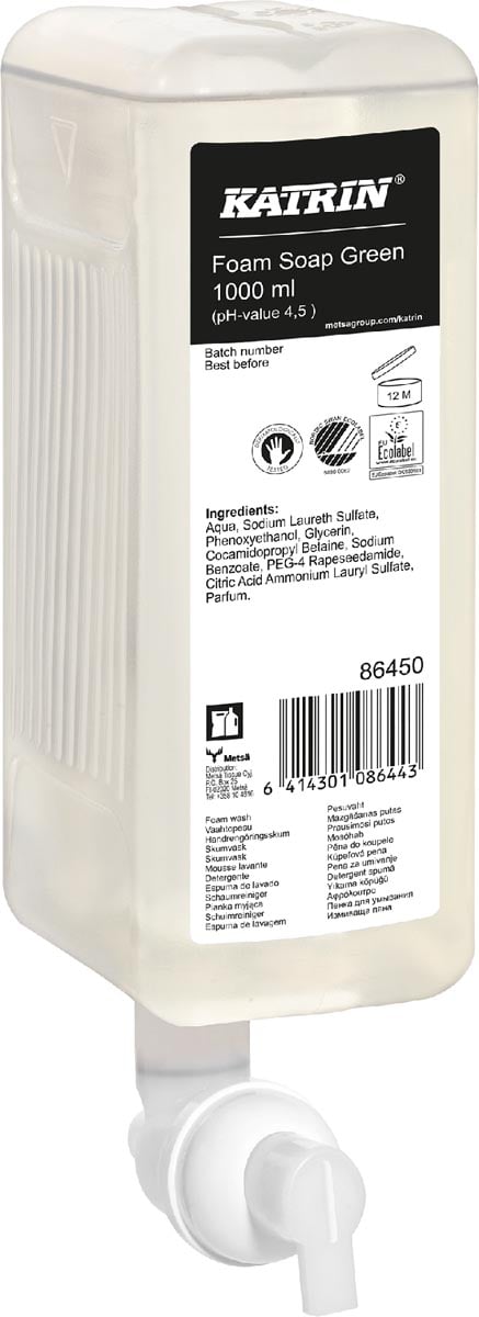 Katrin schuimzeep Green 86450, flacon van 1000 ml afbeelding