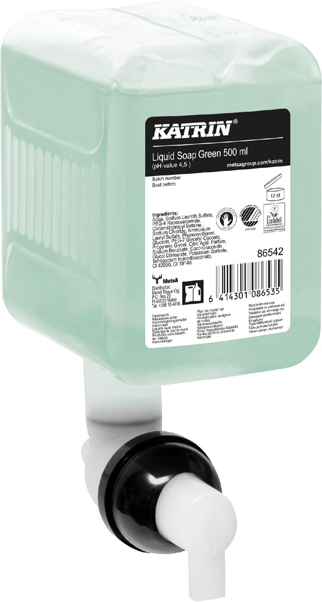 Katrin vloeibare zeep Green 86542, flacon van 500 ml afbeelding