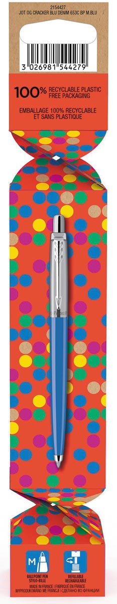 Parker Jotter Originals Cracker, balpen, Denim Blue (denimblauw)
