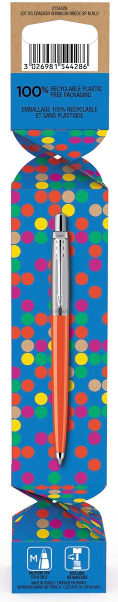 Parker Jotter Originals Cracker, balpen, Vermilion Red (vermiljoenrood) Parker Jotter Originals Cracker, balpen, Vermilion Red (vermiljoenrood)