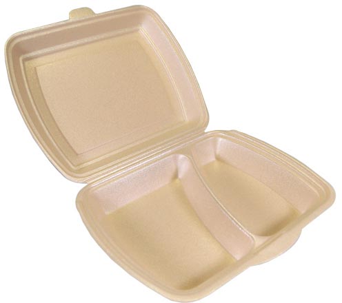 Menu-Box, uit XPS, 2 vaks, ft 24,7 x 19,8 x 7,5 cm, pak van 100 stuks Menu-Box, uit XPS, 2 vaks, ft 24,7 x 19,8 x 7,5 cm, pak van 100 stuks