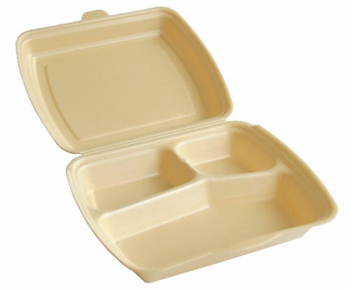 Menu-Box, uit XPS, 3 vaks, ft 24,7 x 19,8 x 7,5 cm, pak van 100 stuks Menu-Box, uit XPS, 3 vaks, ft 24,7 x 19,8 x 7,5 cm, pak van 100 stuks