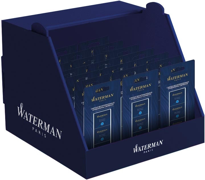 Waterman vulling voor vulpen, display met 36 stuks Waterman vulling voor vulpen, display met 36 stuks