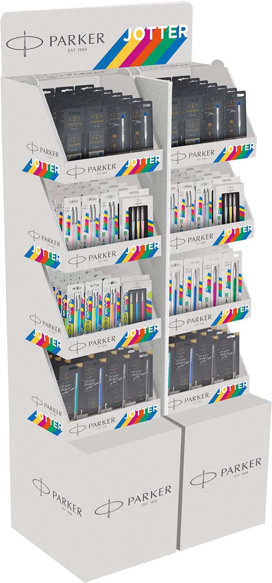 Parker dubbele floordisplay Jotter Originals met 384 stuks Parker dubbele floordisplay Jotter Originals met 384 stuks