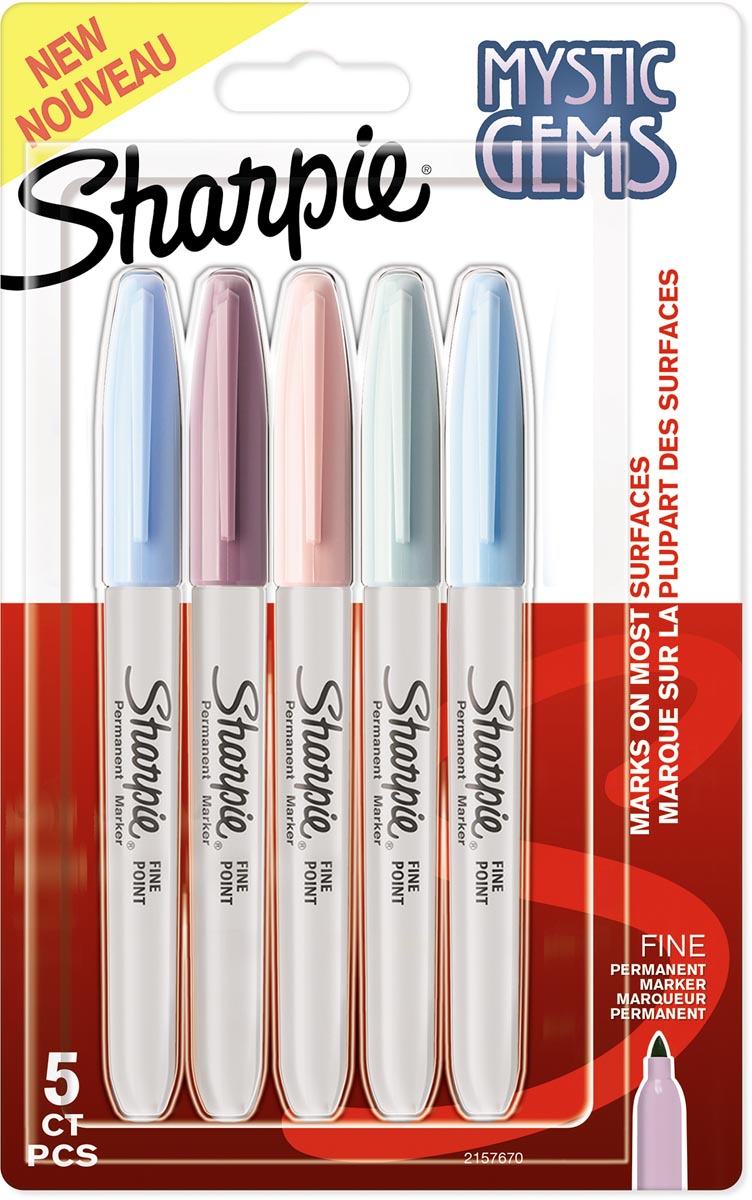 Sharpie Mystic Gems permanente marker, blister van 5 stuk