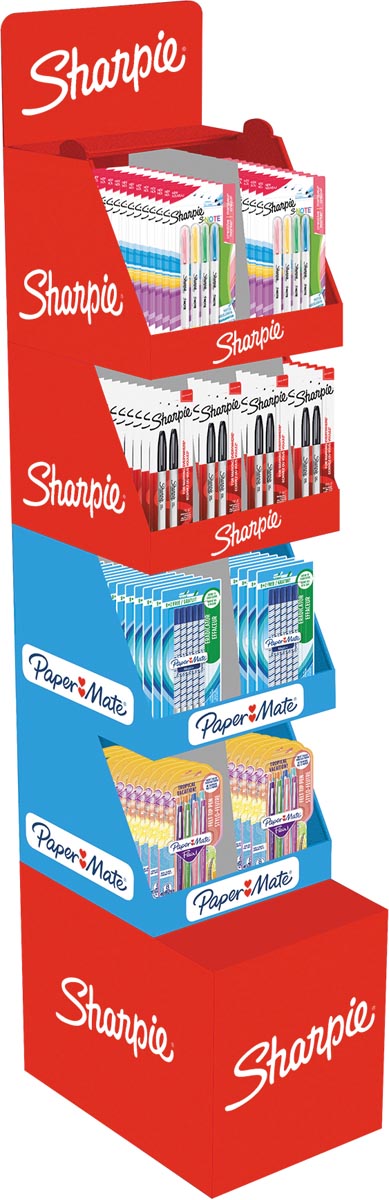 Paper Mate floordisplay met 130 stuks in geassorteerde kleuren Paper Mate floordisplay met 130 stuks in geassorteerde kleuren