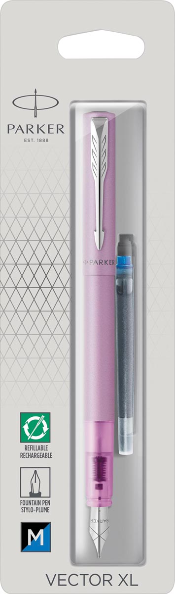 Parker vulpen Vector XL, medium, op blister, lila Parker vulpen Vector XL, medium, op blister, lila