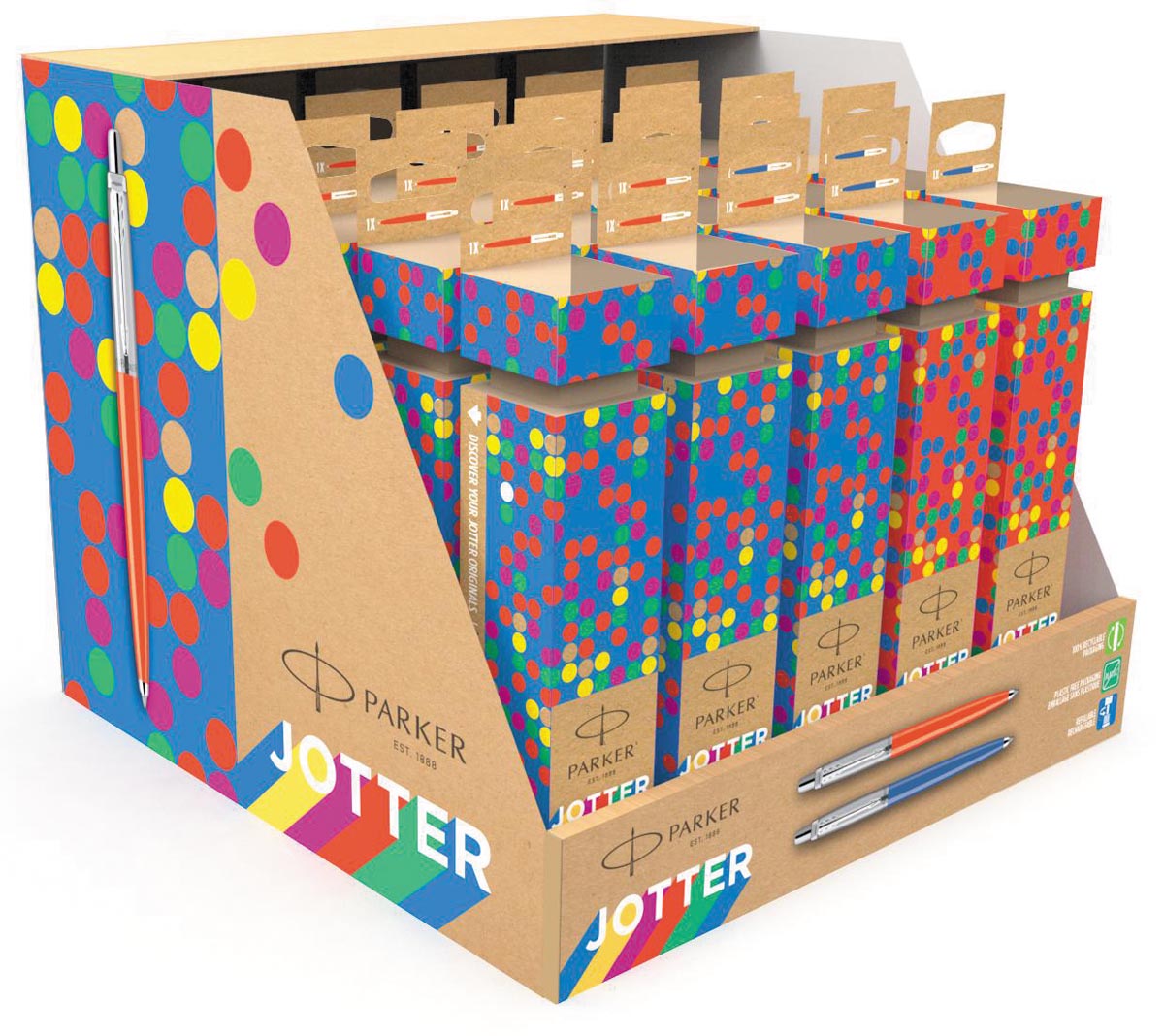 Parker Jotter Originals Cracker, balpen, toonbankdisplay met 25 stuks
