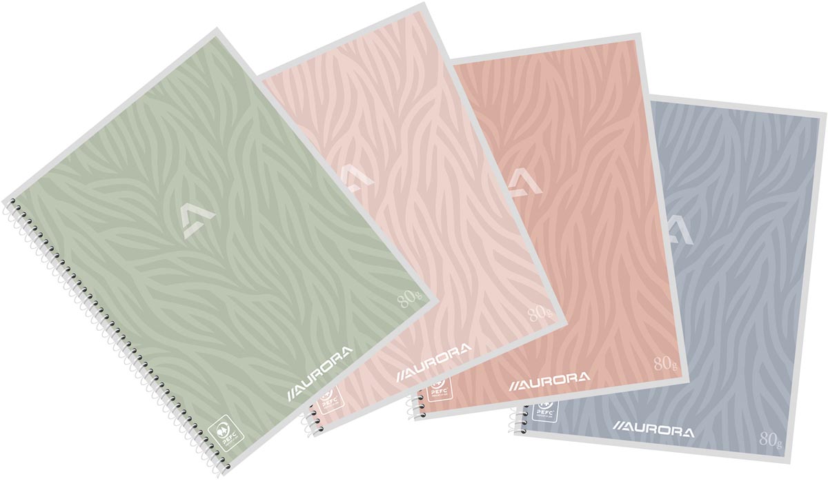 Aurora Writing 80 Design spiraalschrift, ft A5, 120 bladzijden, gelijnd afbeelding