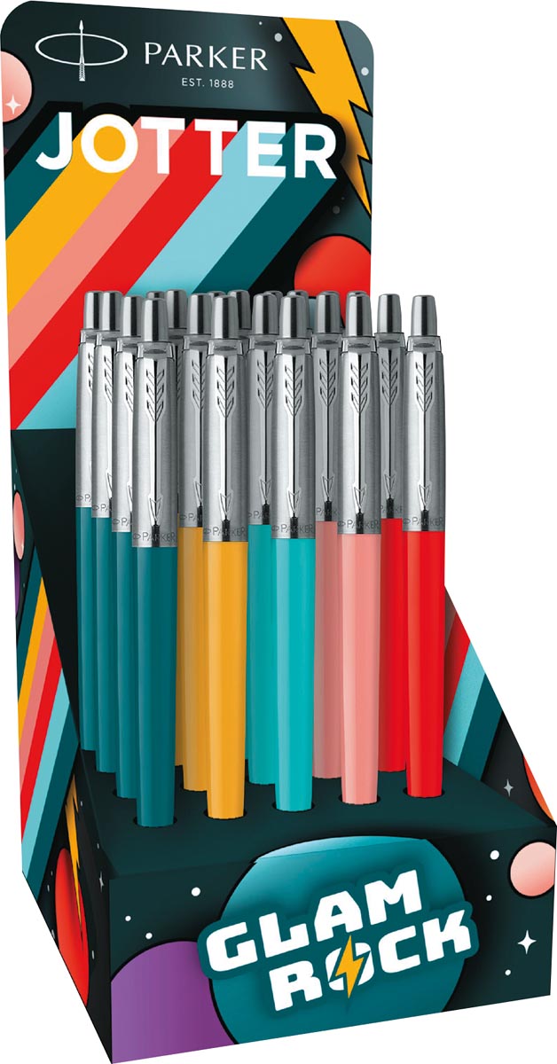 Parker Jotter Originals balpen, Glam Rock, display van 20 stuks, assorti