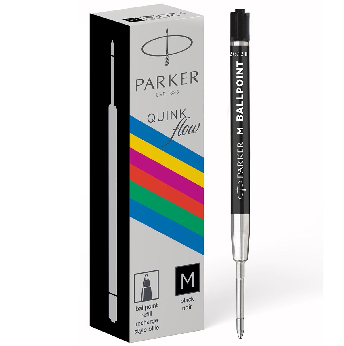 Balpenvulling Parker Economic zwart medium | 20 stuks