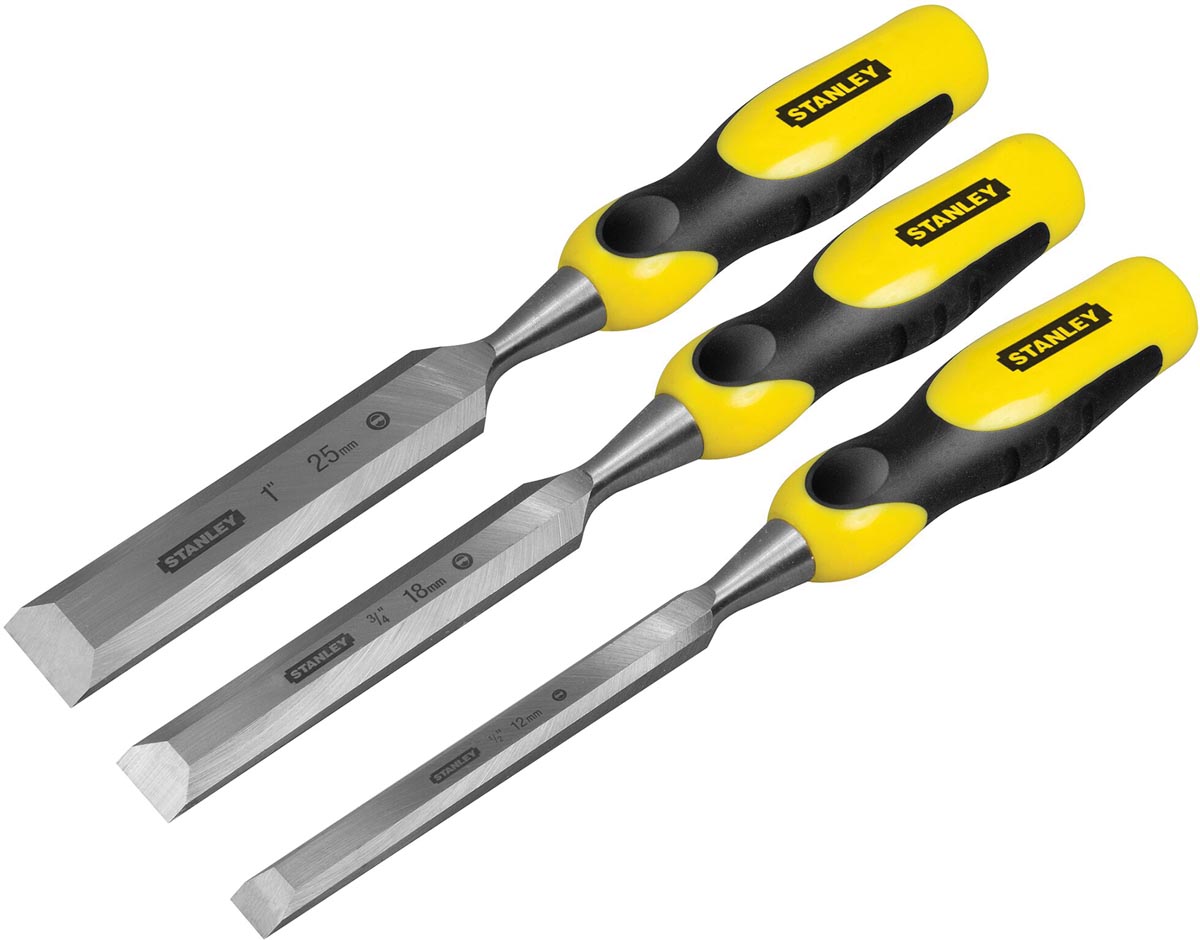 Stanley Dynagrip steekbeitelset, 3-delig, 12-18-25 mm Stanley Dynagrip steekbeitelset, 3-delig, 12-18-25 mm