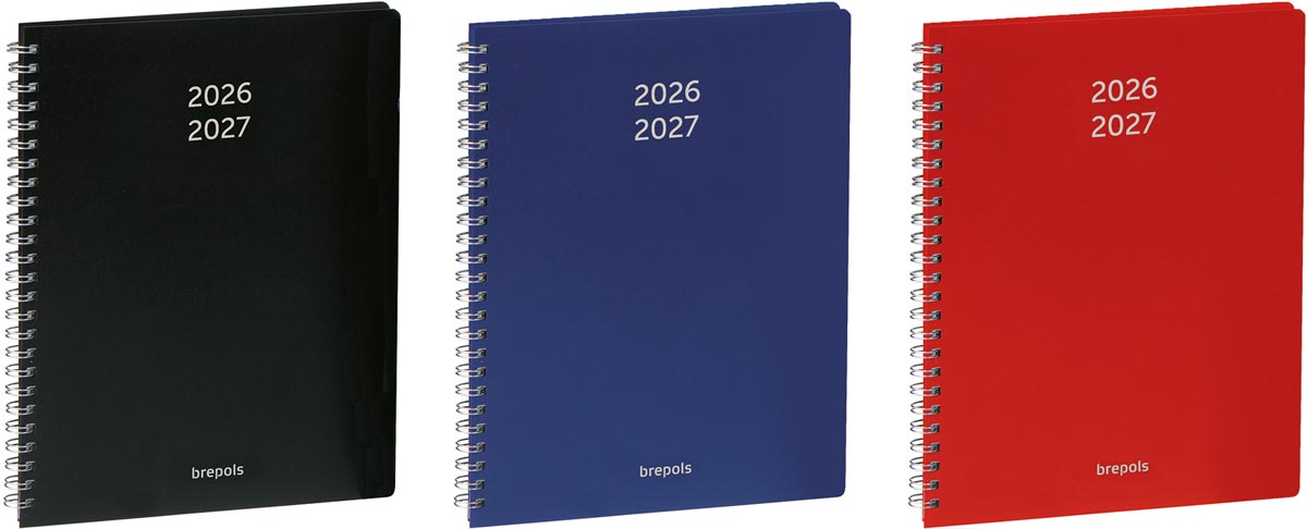 Brepols schoolagenda Prevision Polyprop, geassorteerde kleuren, 2026-2027
