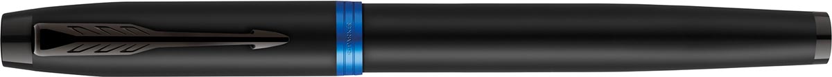Parker IM Vibrant Rings roller, zwart met blauwe accenten